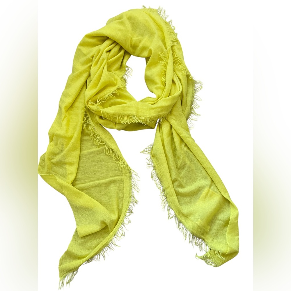 Unsubscribed Yellow Cashmere Scarf One Size New With New Tags